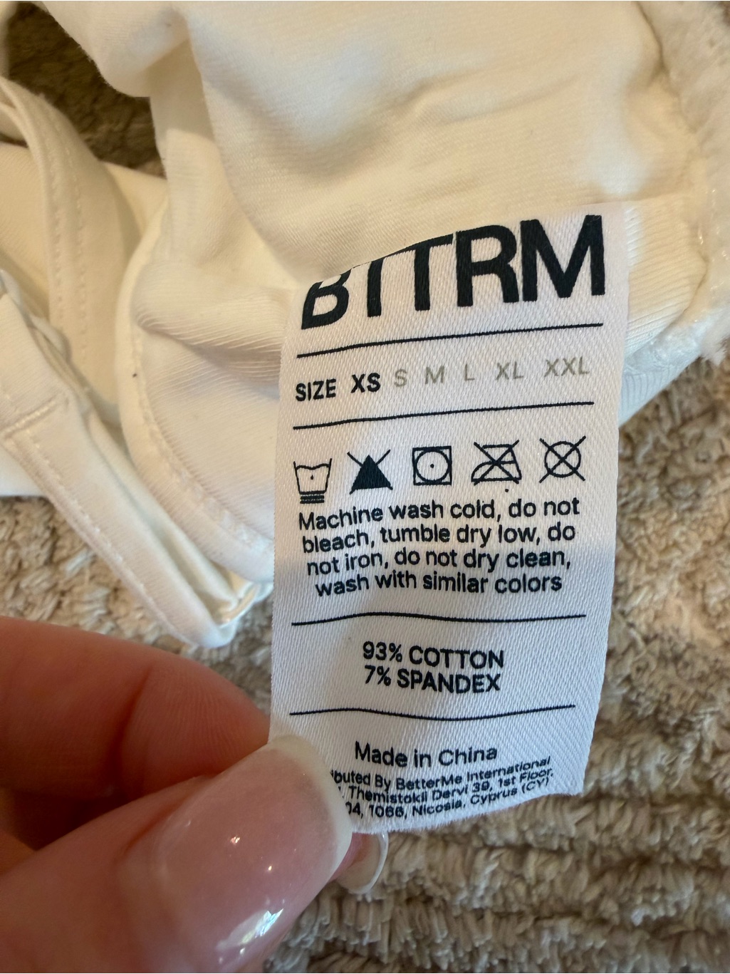 Bttrm White Strappy Sports Bra Xs Adjustable Strap Activewear — image 6 of 6